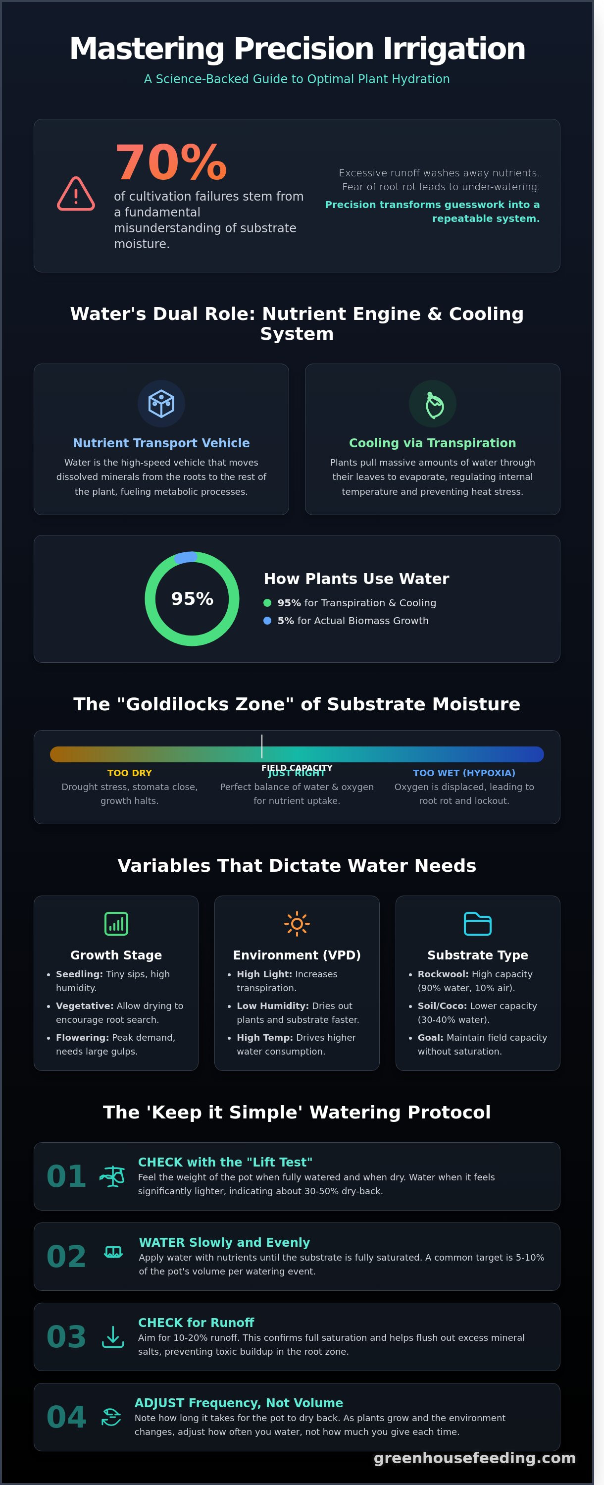 How Much Water Do Plants Need? The Expert Guide to Precision Irrigation infographic
