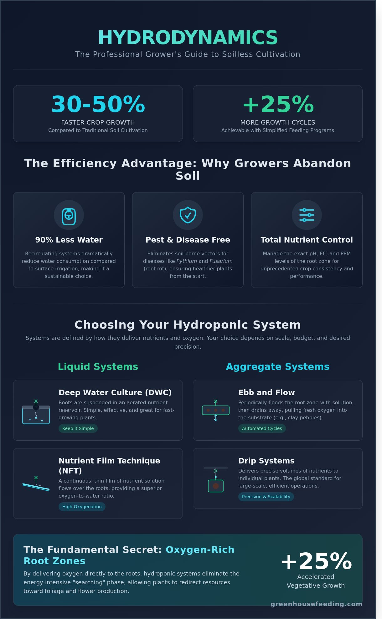 Hydroponics: The Expert Guide to High-Performance Soil-Free Cultivation infographic
