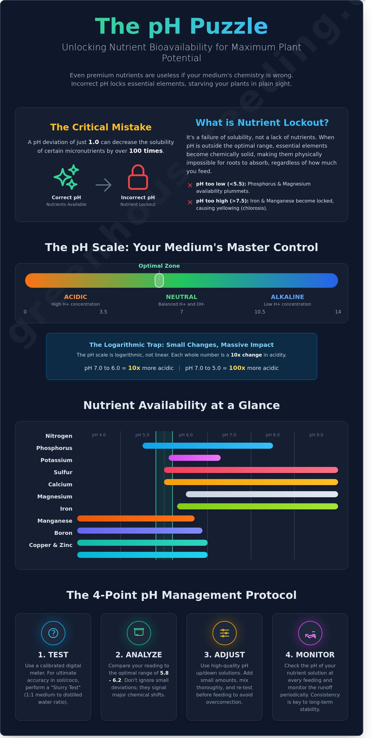 Understanding Soil pH: The Master Key to Nutrient Bioavailability infographic